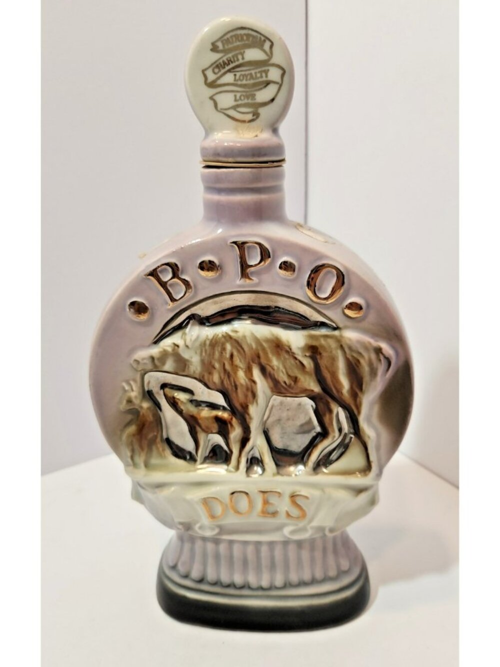 Jim Beam B.P.O. Does Elks 50th Anniversary Order of Does Empty Whiskey Decanter